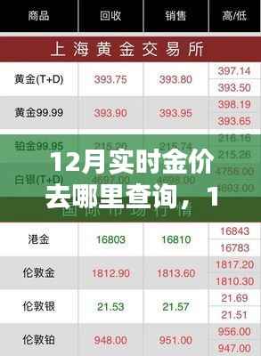 12月实时金价查询指南，获取最新金价信息全攻略