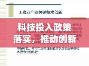 科技投入政策落实，推动创新发展的关键之策
