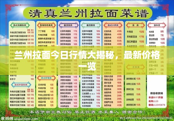 兰州拉面今日行情大揭秘，最新价格一览