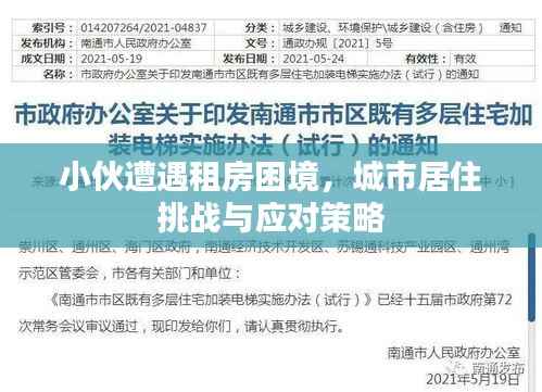 小伙遭遇租房困境，城市居住挑战与应对策略